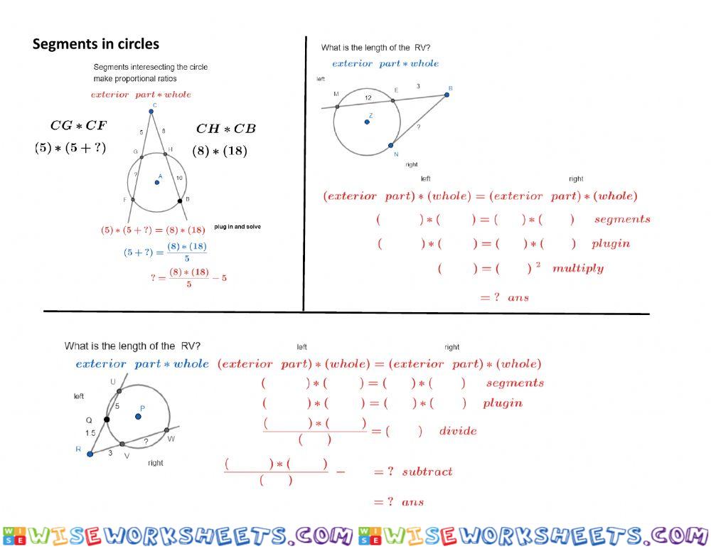 Segments in a circle
