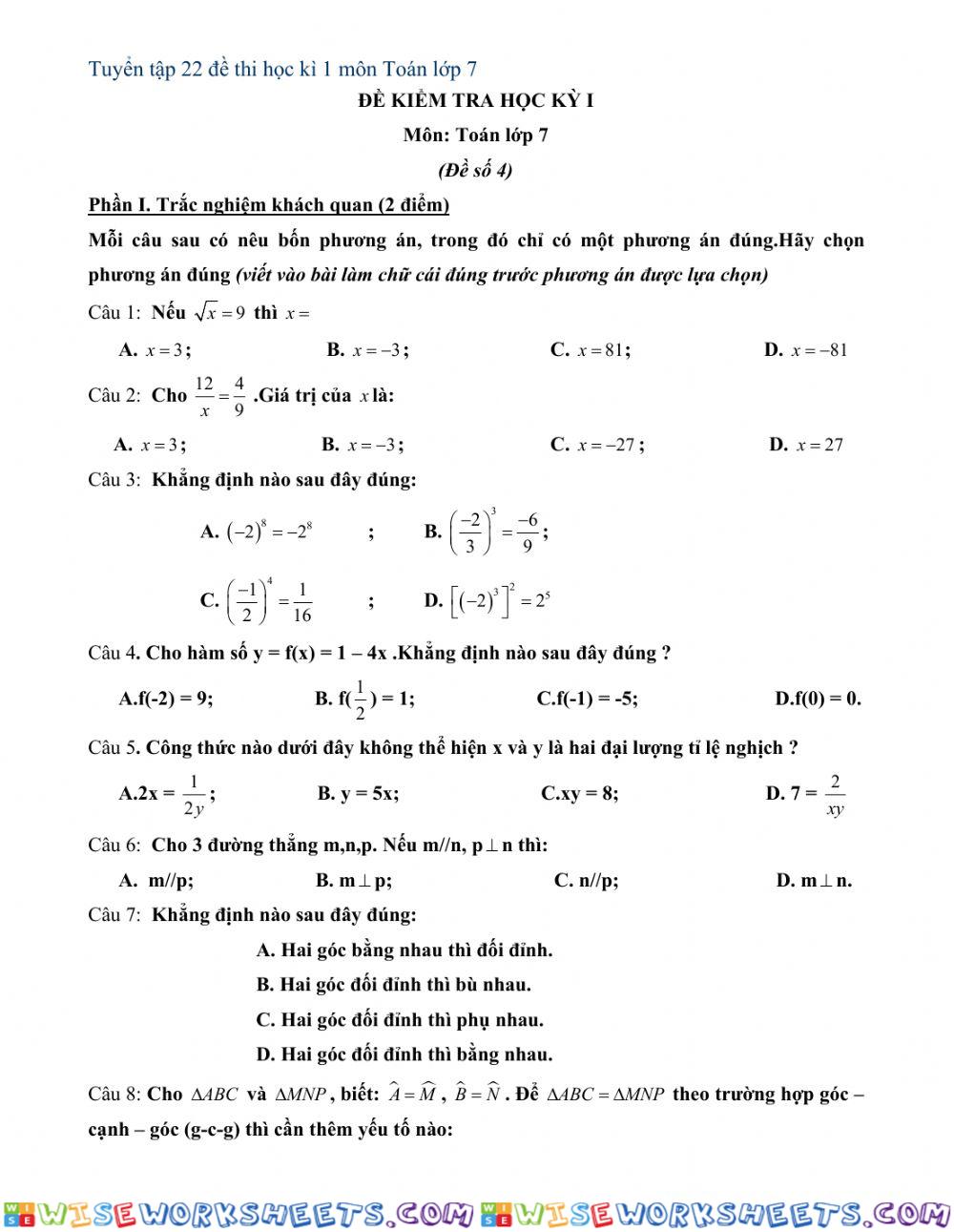 worksheet