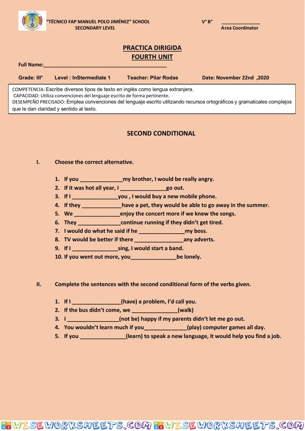Second conditional