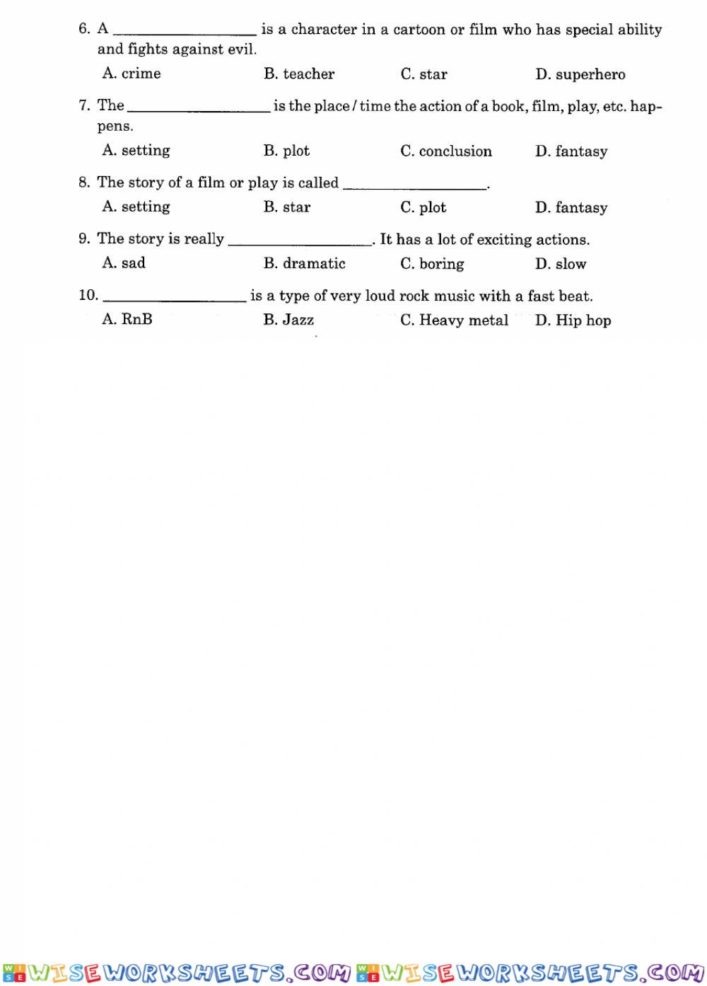 worksheet