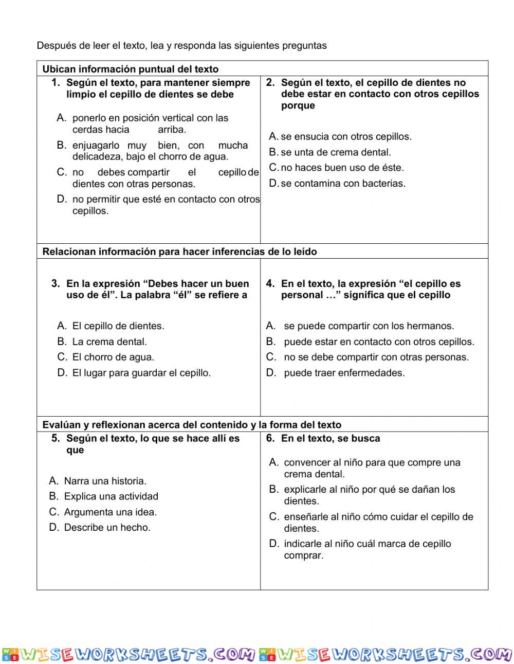 worksheet