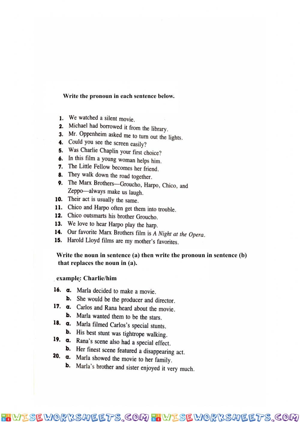 Writing with Pronous