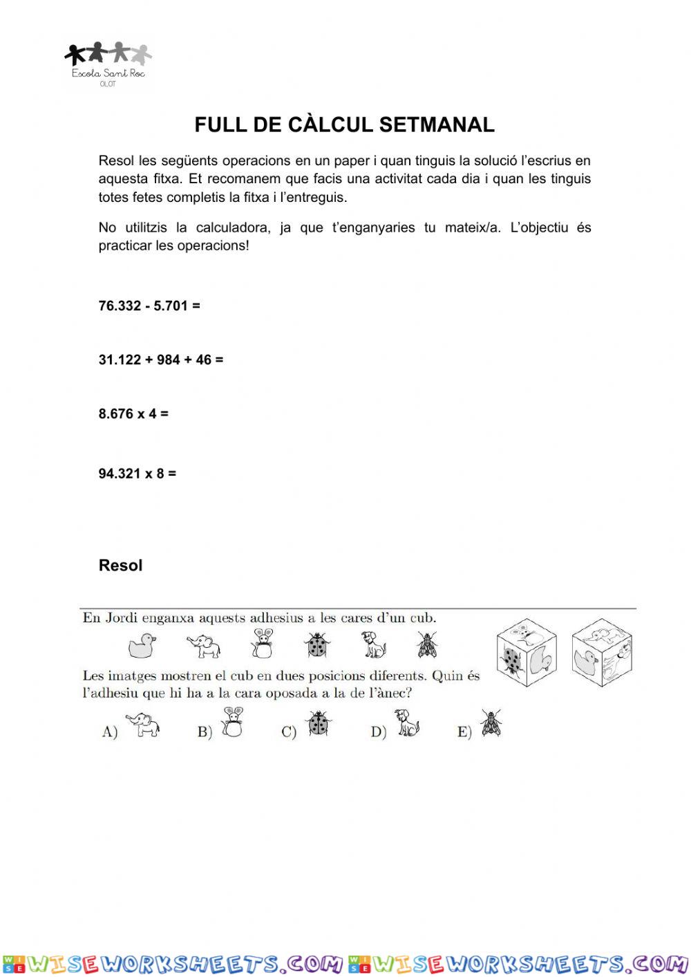 worksheet