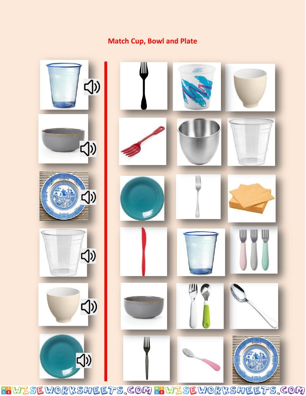 Match - different picture- plate, bowl ,cup - DC -1.01