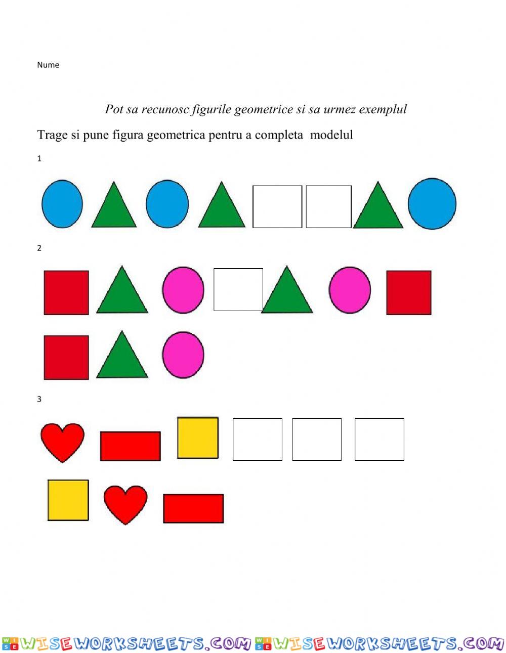 Pot sa recunosc figurile geometrice