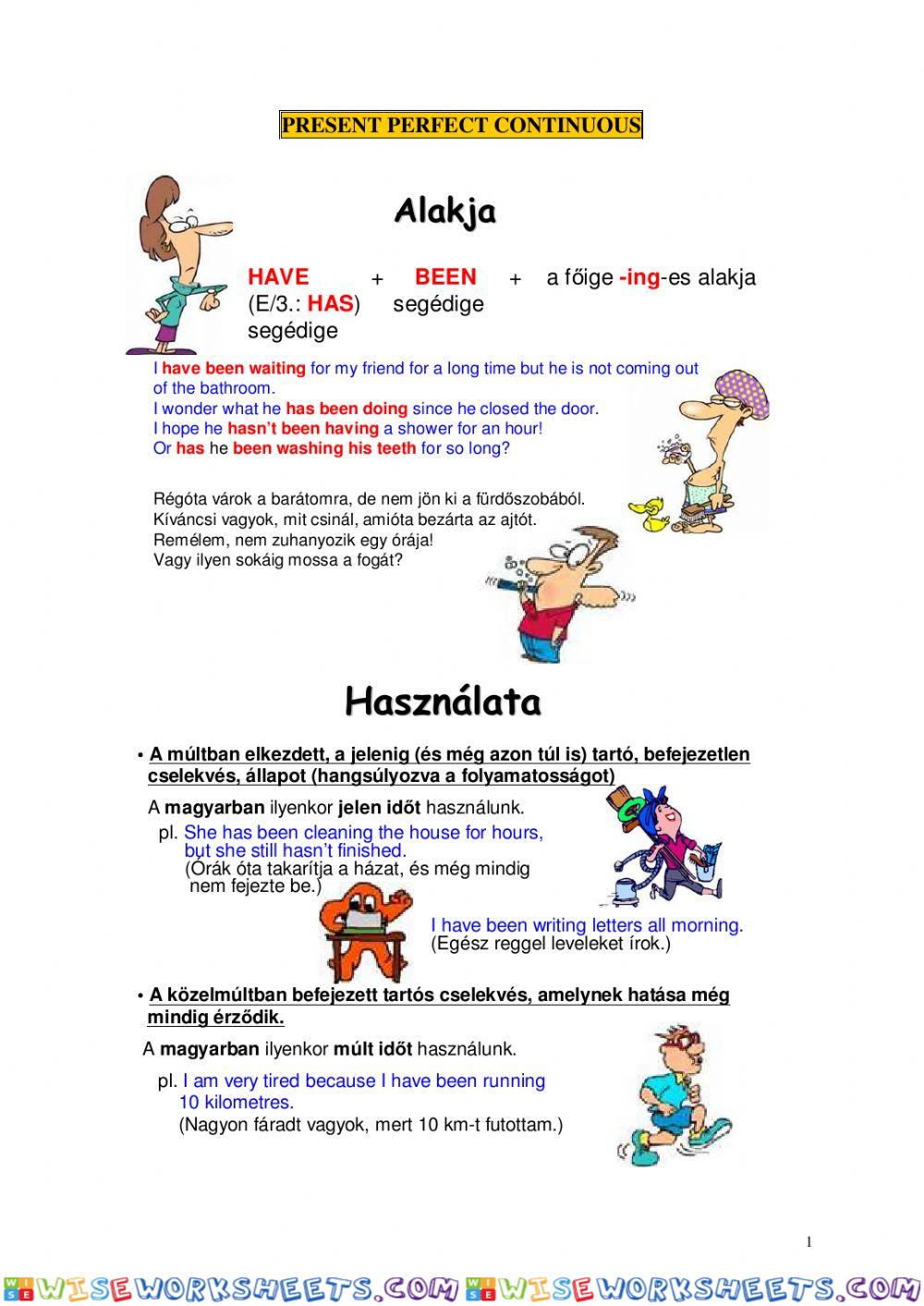 Present Perfect Continuous - Theory