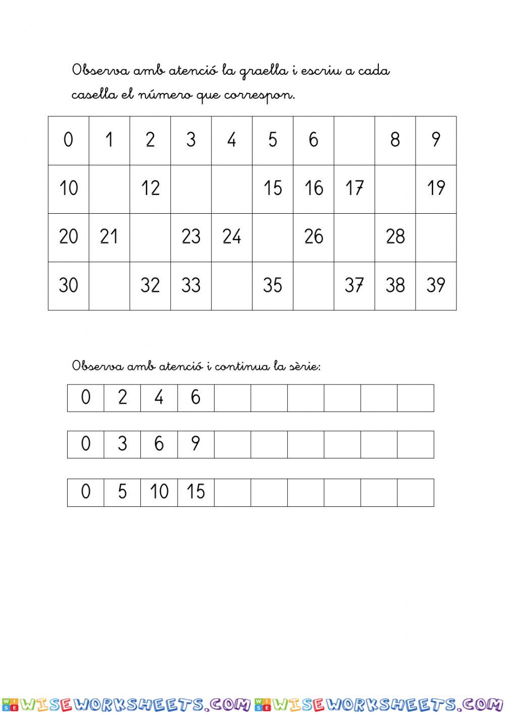 worksheet