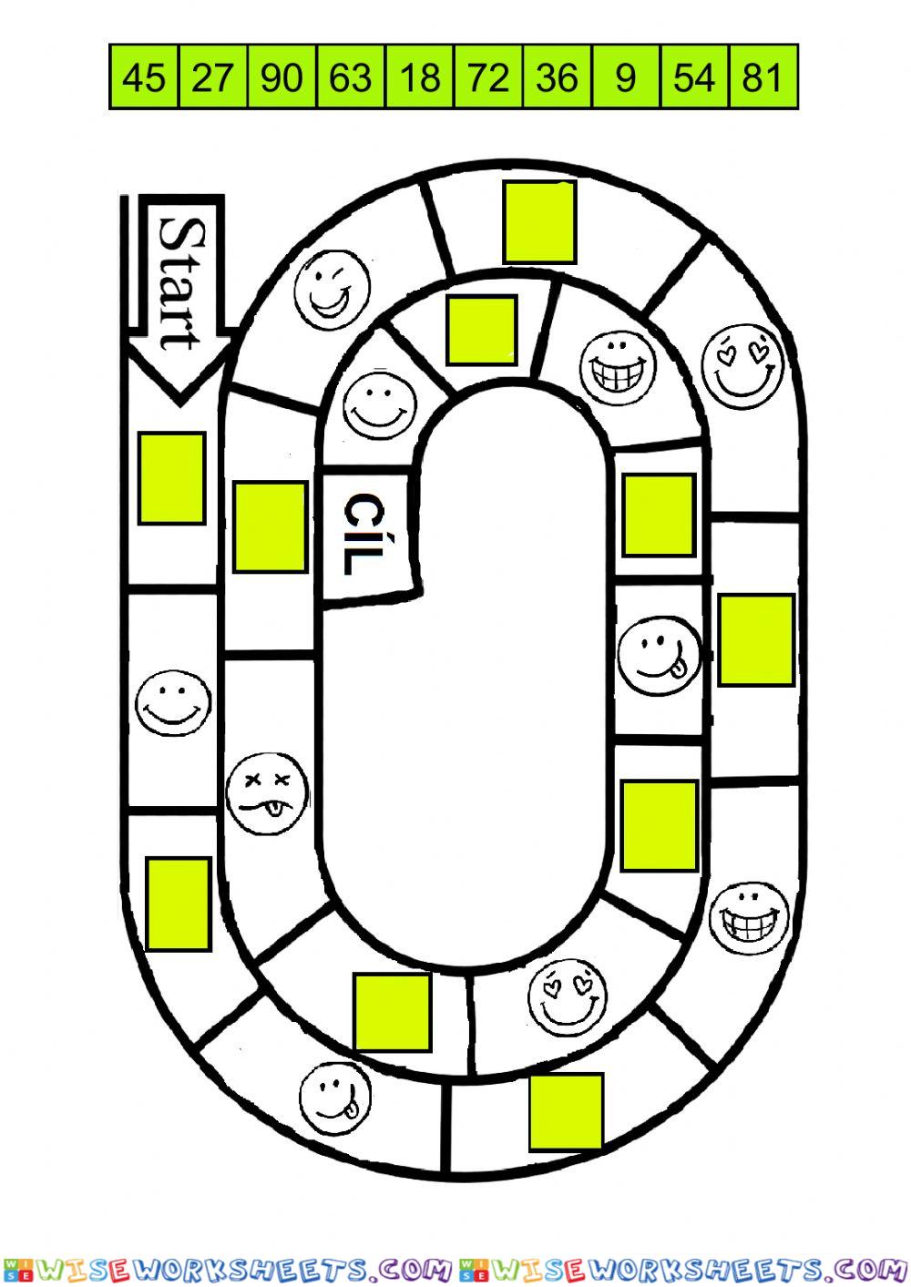 Násobilka 9 - řada