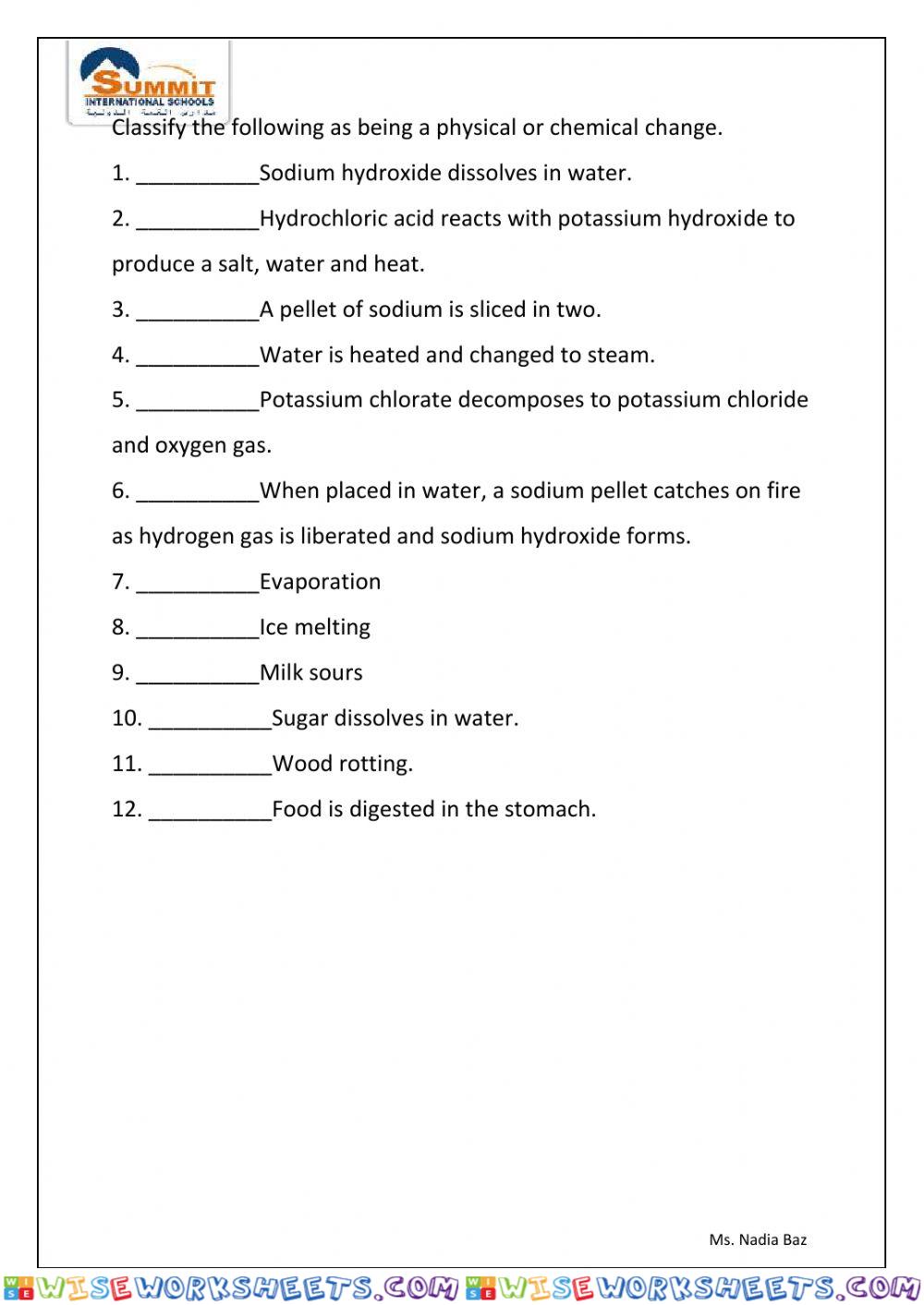 worksheet