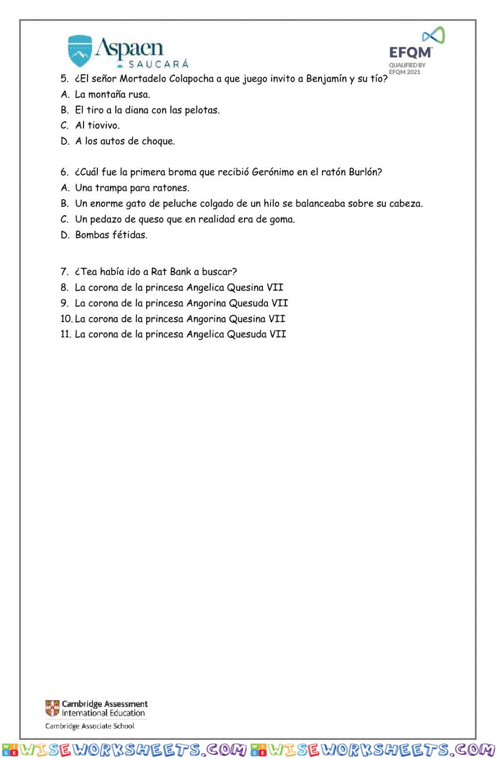 worksheet