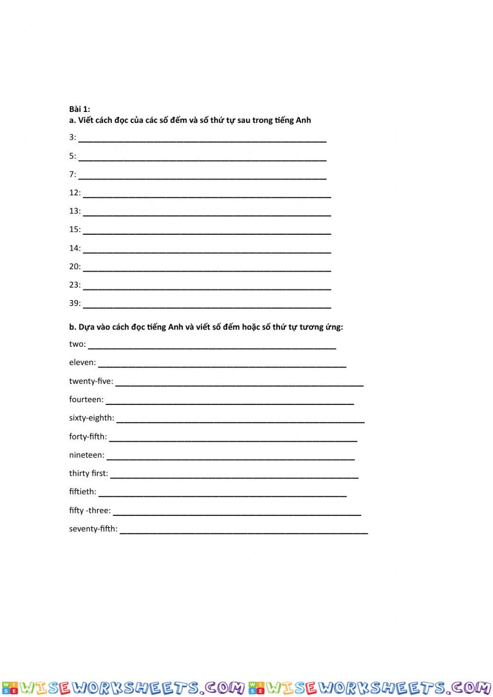 worksheet