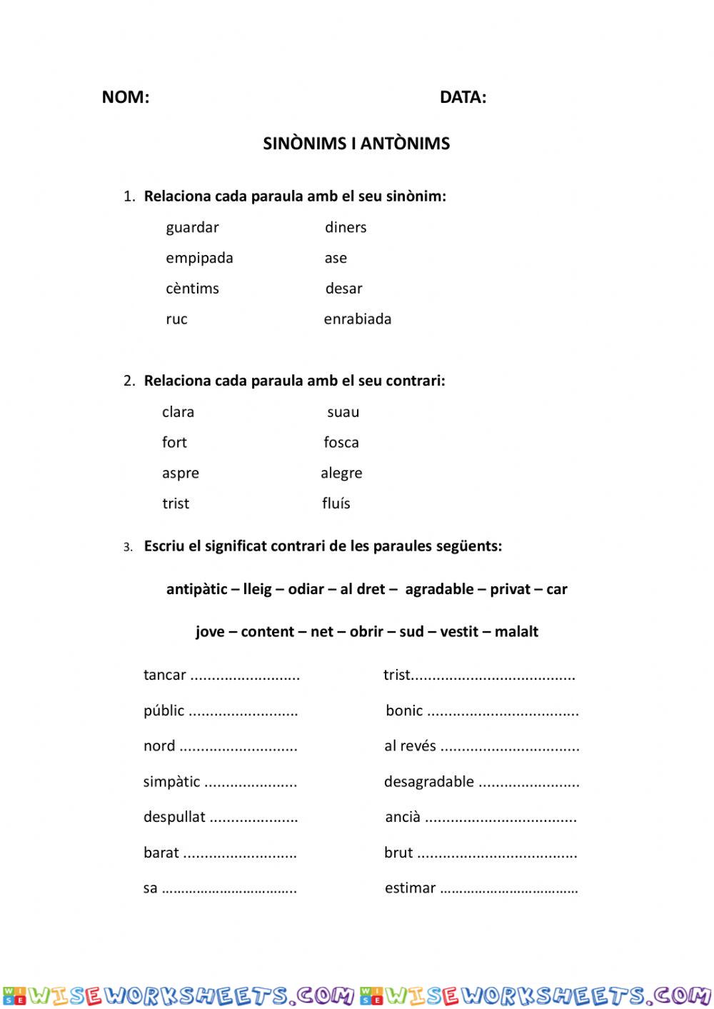 worksheet