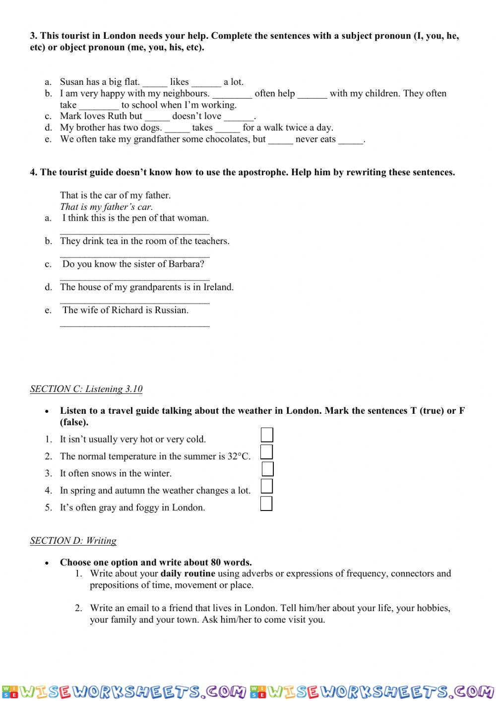 worksheet