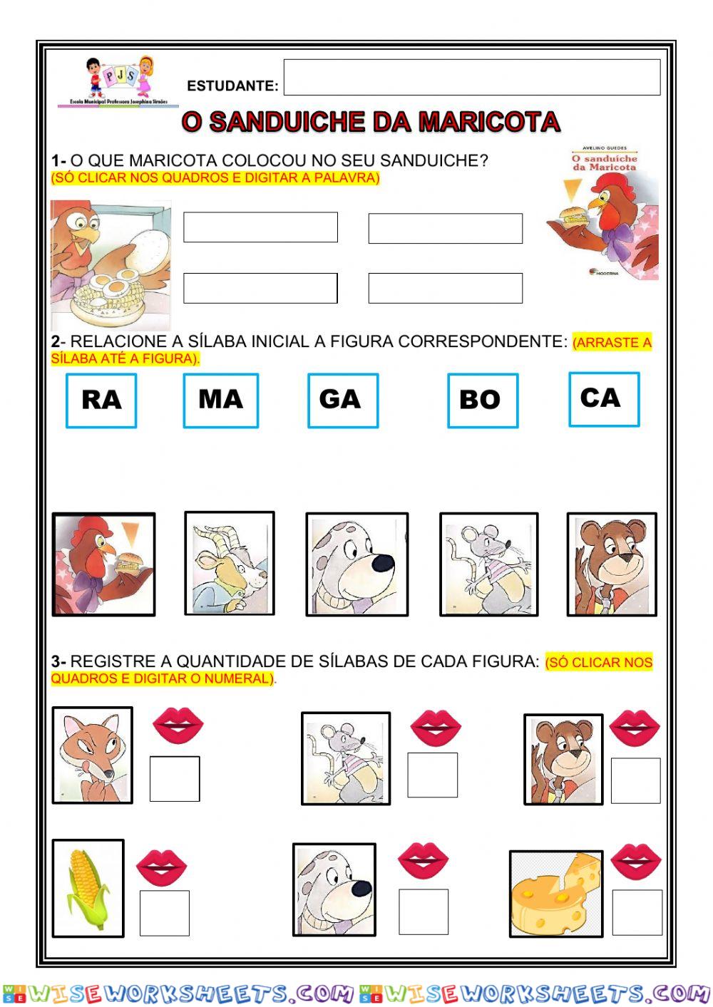 História o sanduiche da Maricota