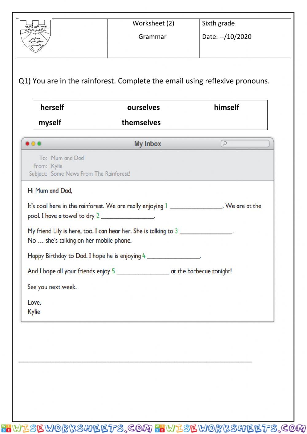 Reflexive pronouns