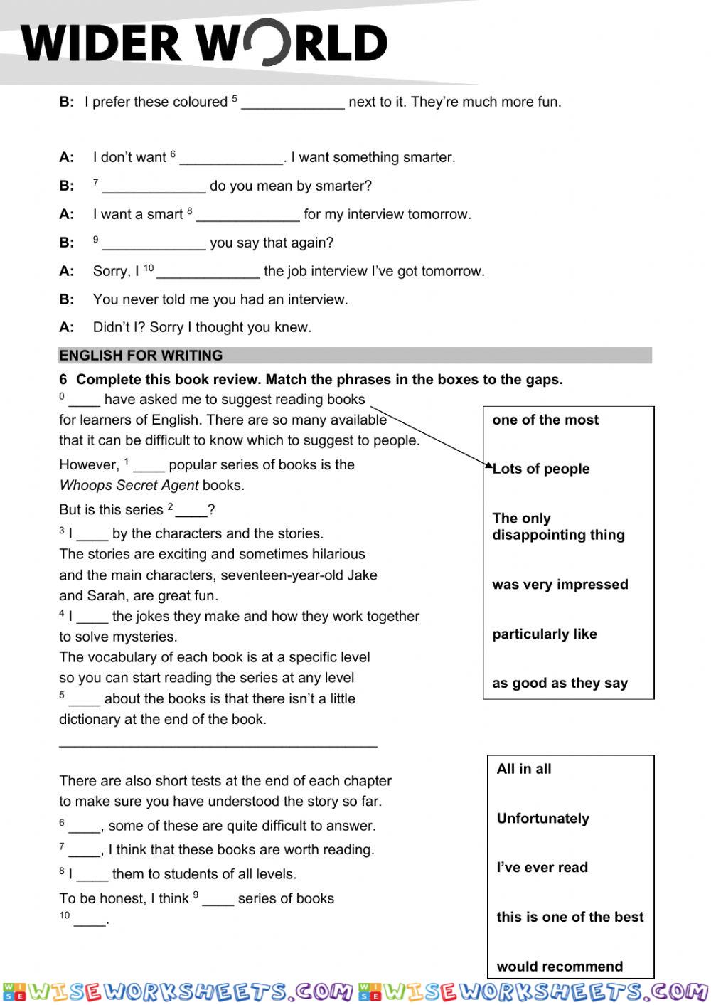 worksheet