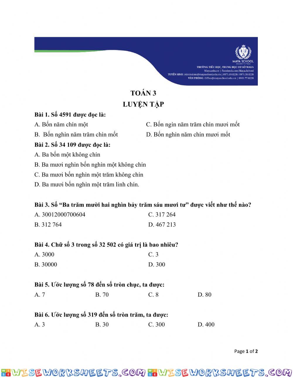 worksheet