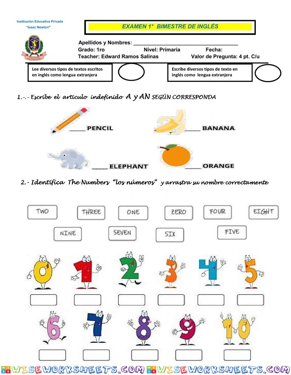 Examen i bimestre