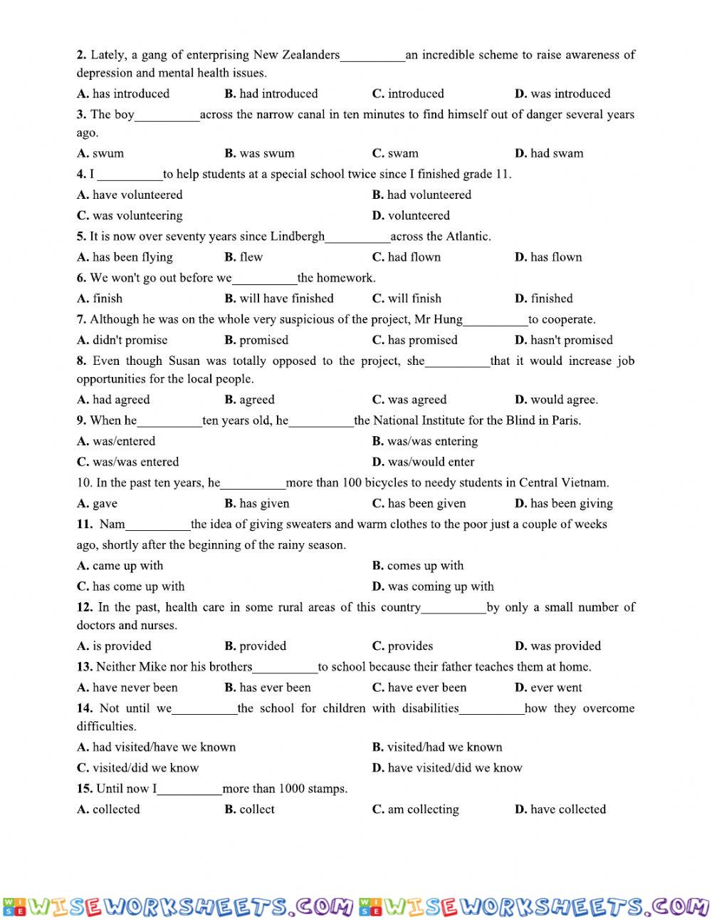 worksheet