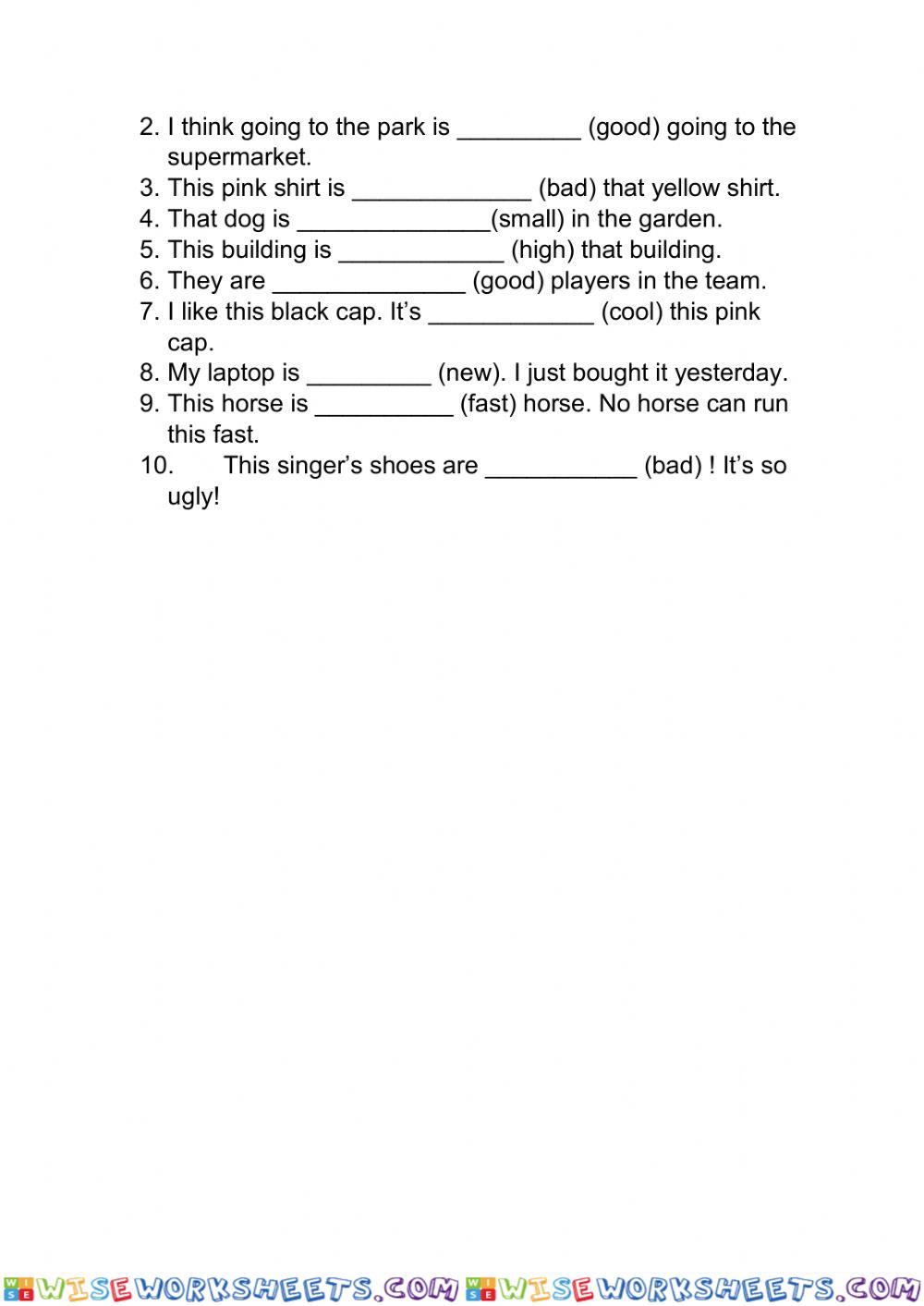 worksheet