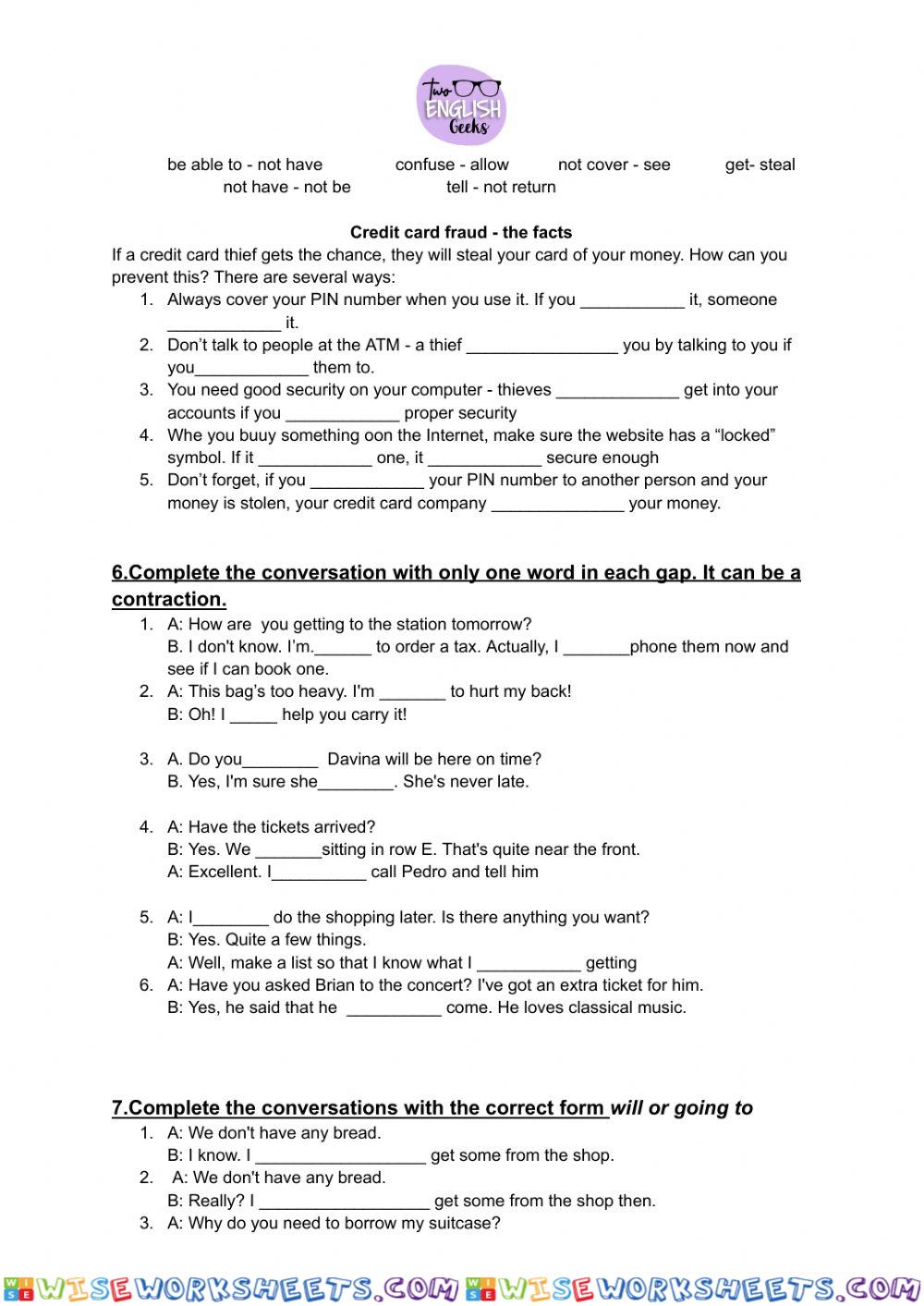 worksheet