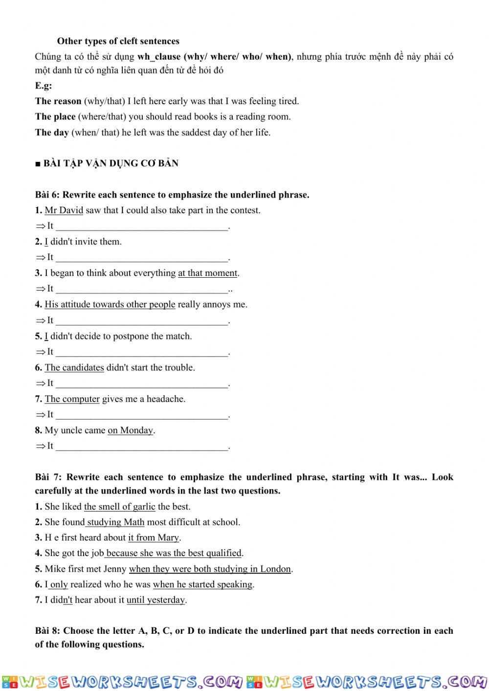 worksheet