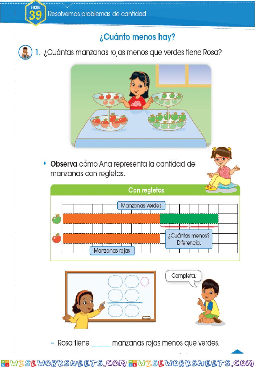 Problemas con menos que