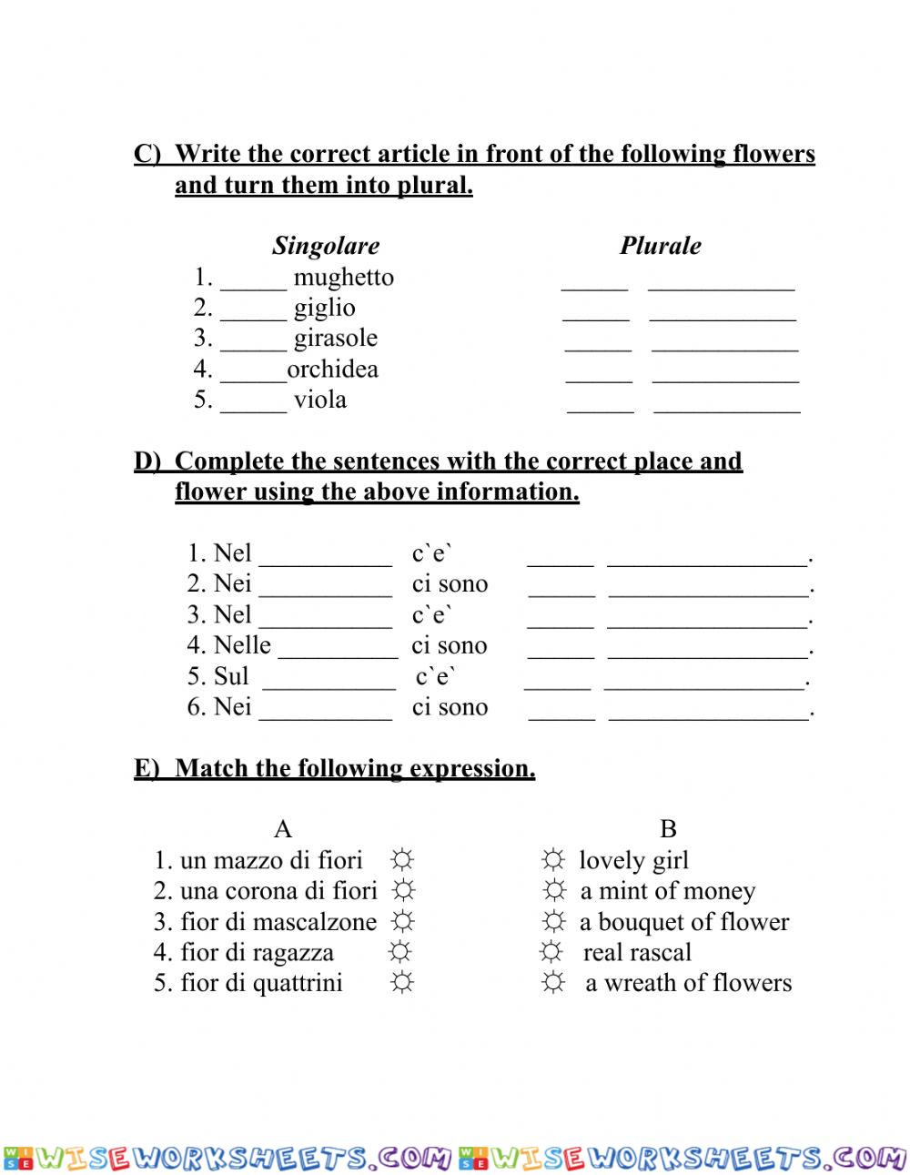 worksheet