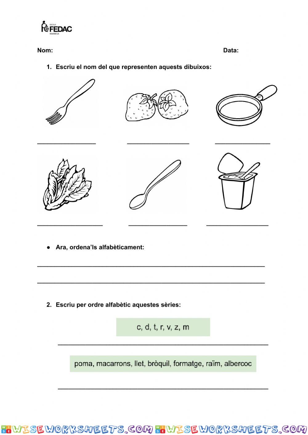 worksheet