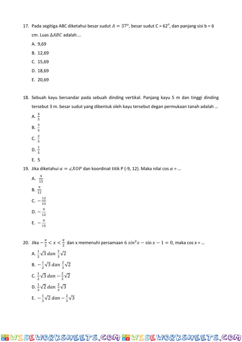 worksheet