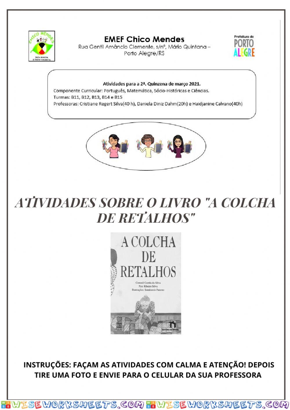 Projeto do Livro Colcha de Retalhos