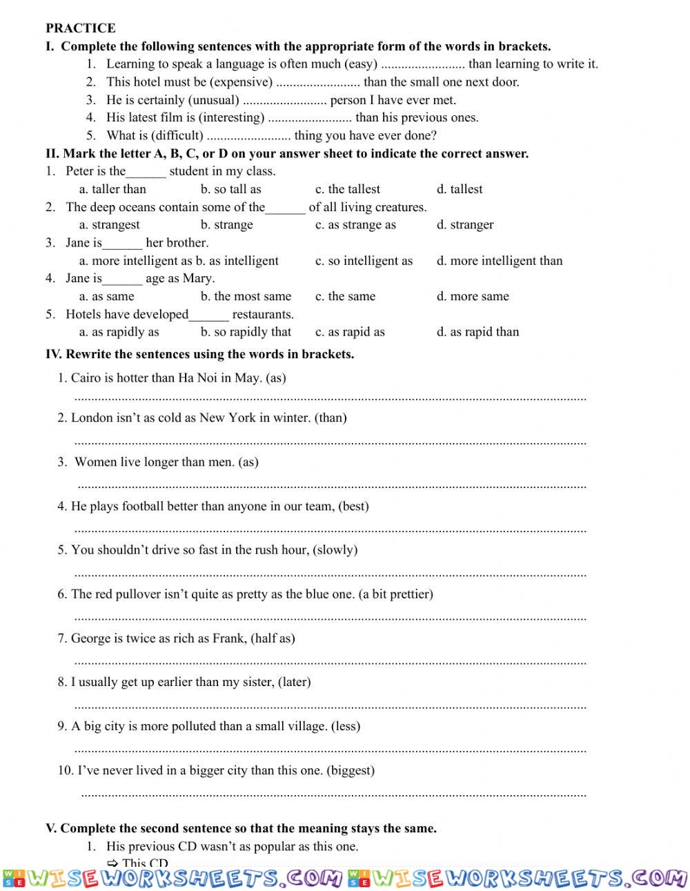 worksheet