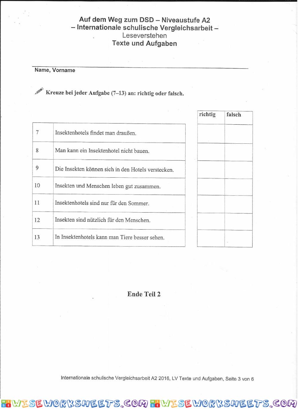worksheet