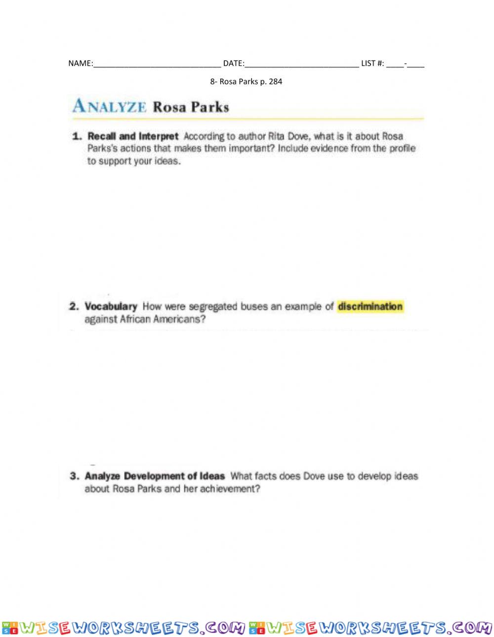 8-Rosa Parks Analyze