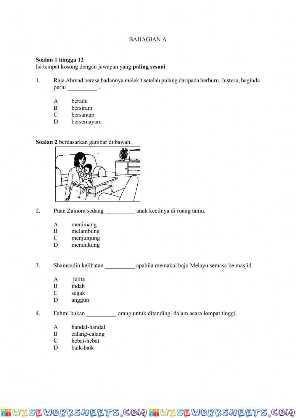 Set Soalan Bahagian A