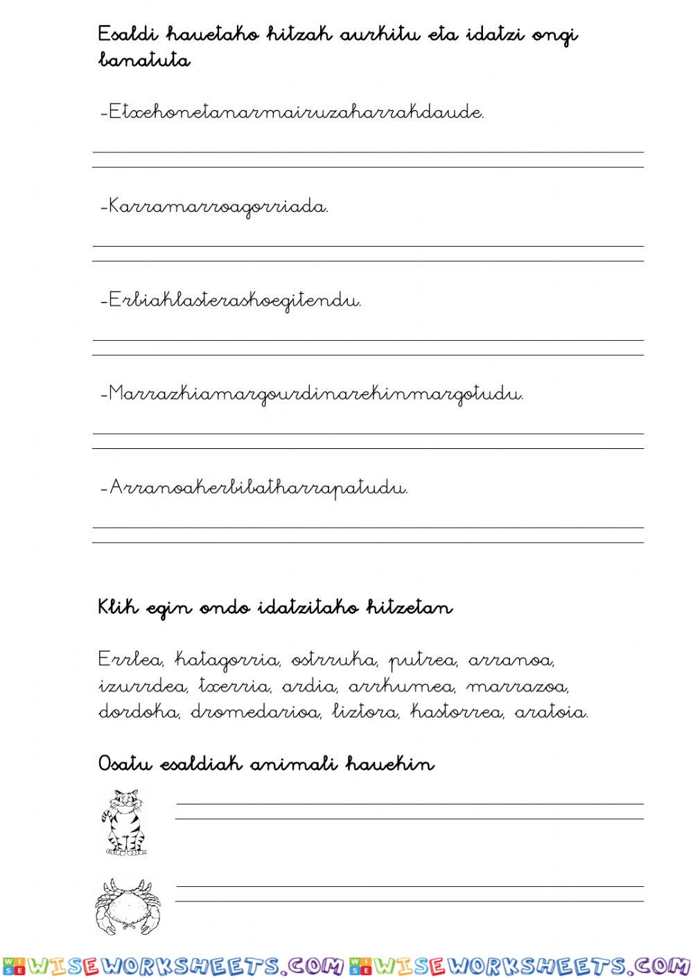 worksheet