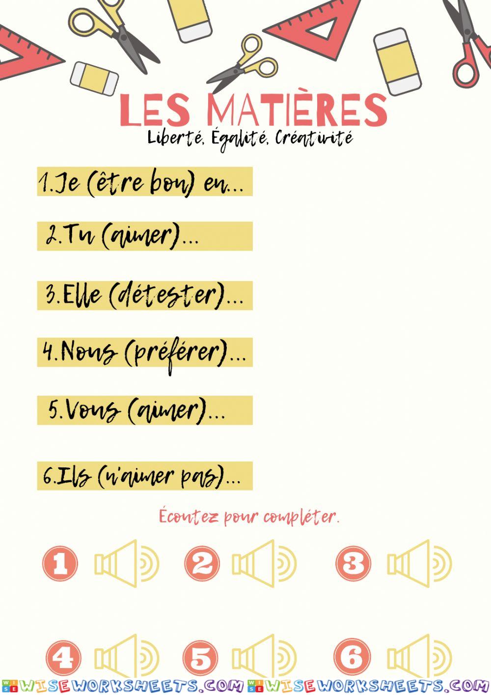 Les matières