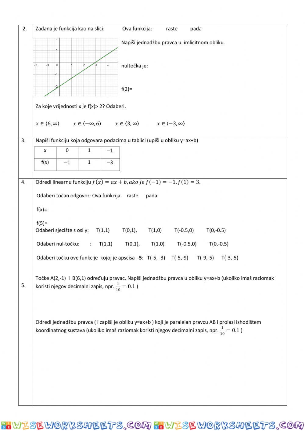 worksheet