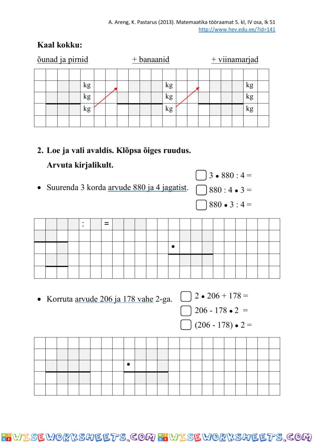 worksheet