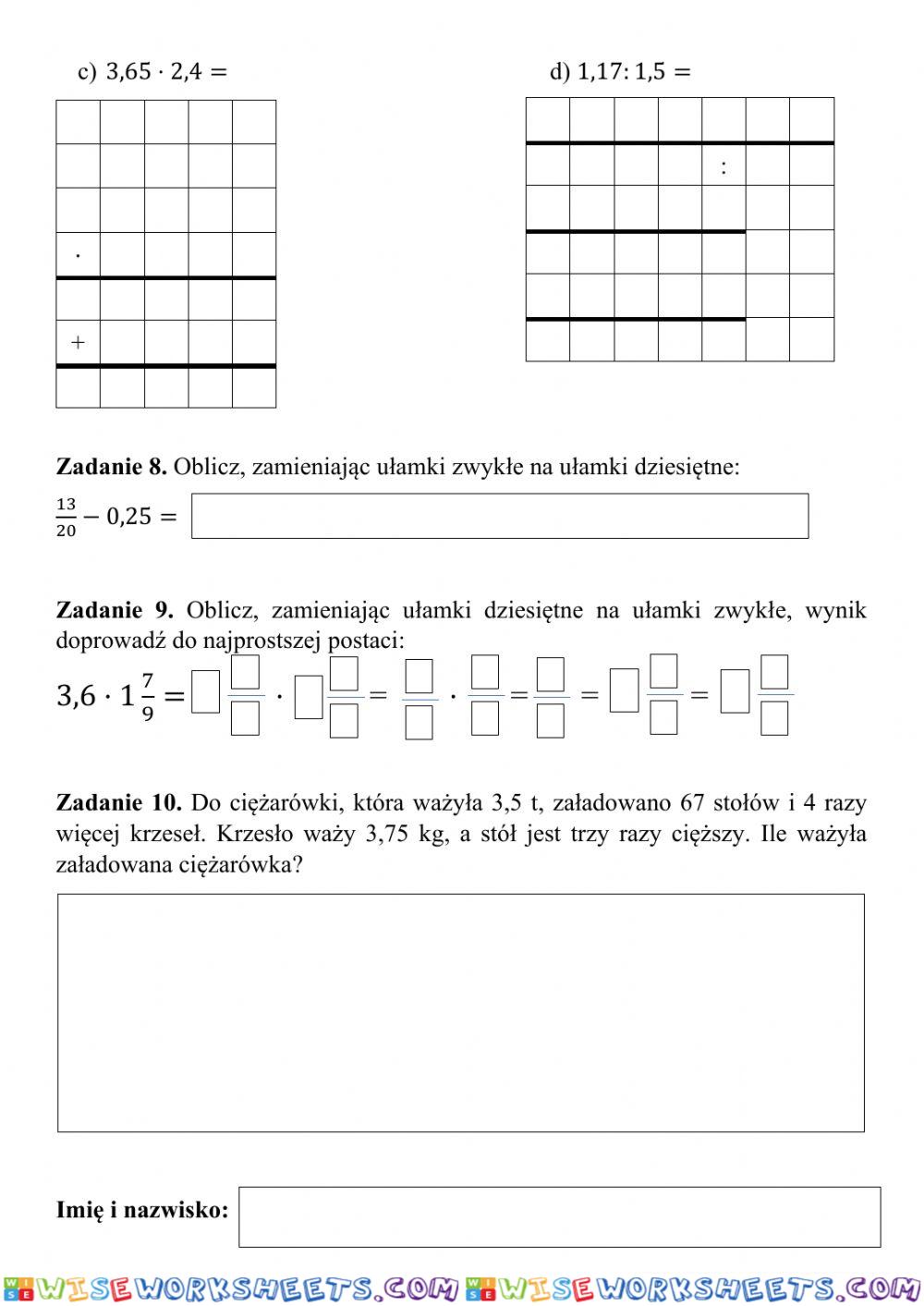 worksheet