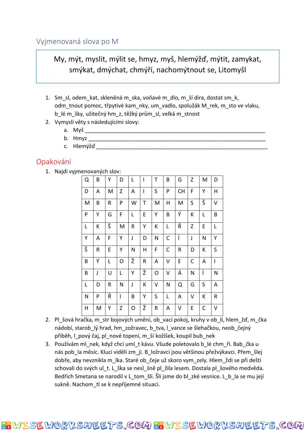 worksheet