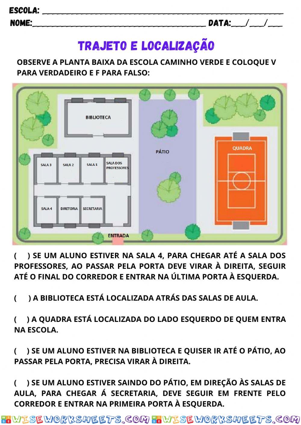 Trajeto e localização