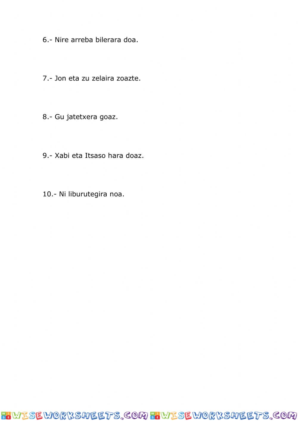 worksheet