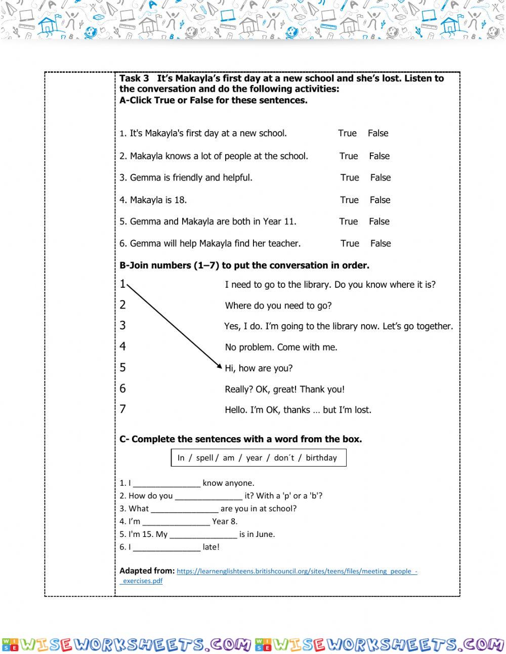 worksheet