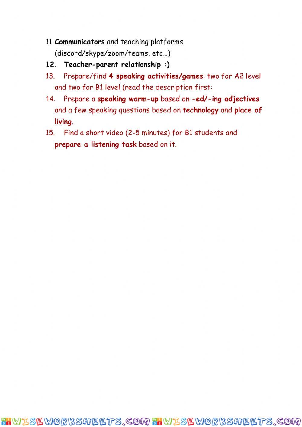 worksheet