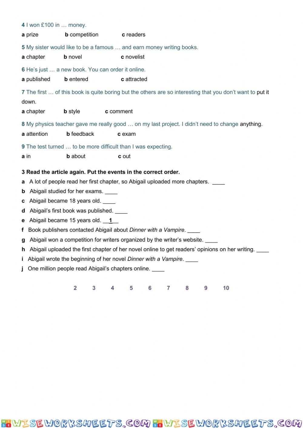 worksheet