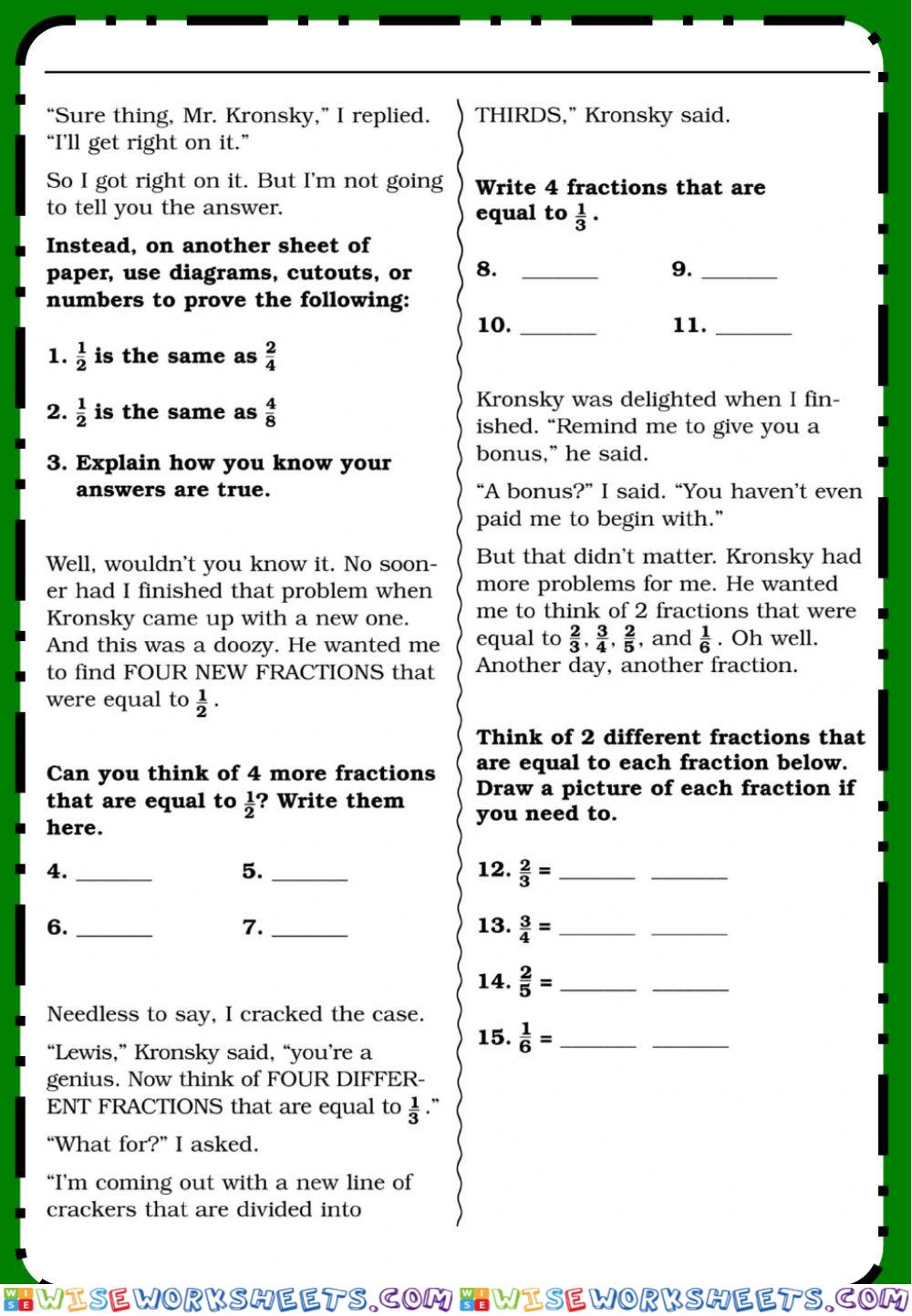 worksheet