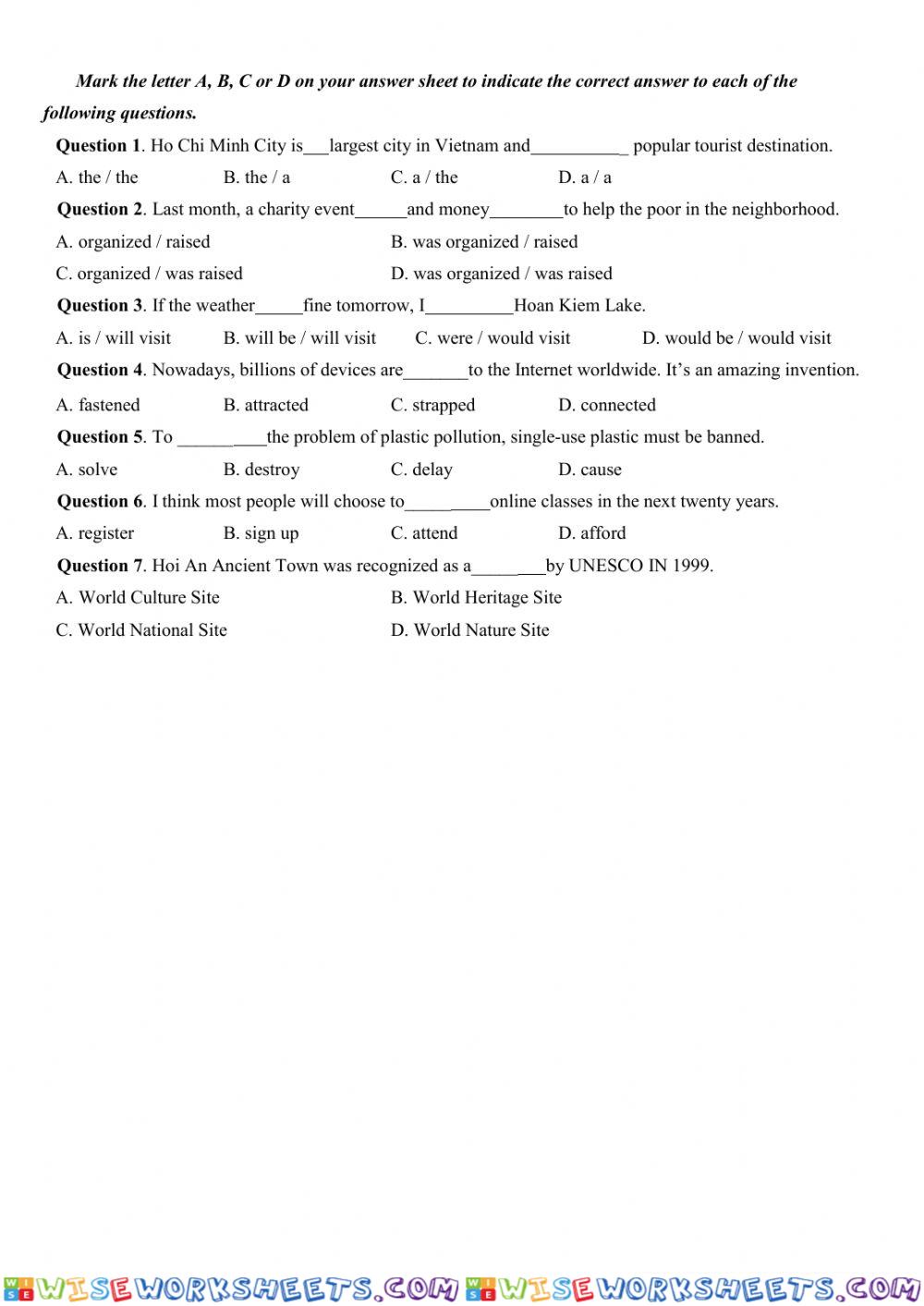 worksheet