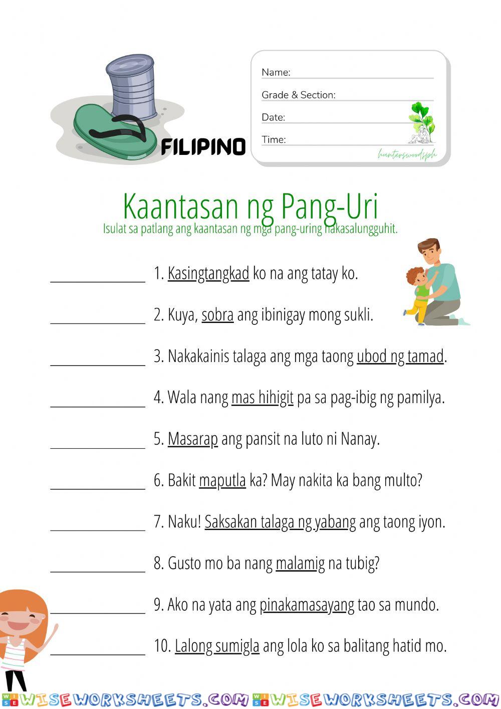 Kaantasan ng Pang-Uri (HuntersWoodsPH Filipino)