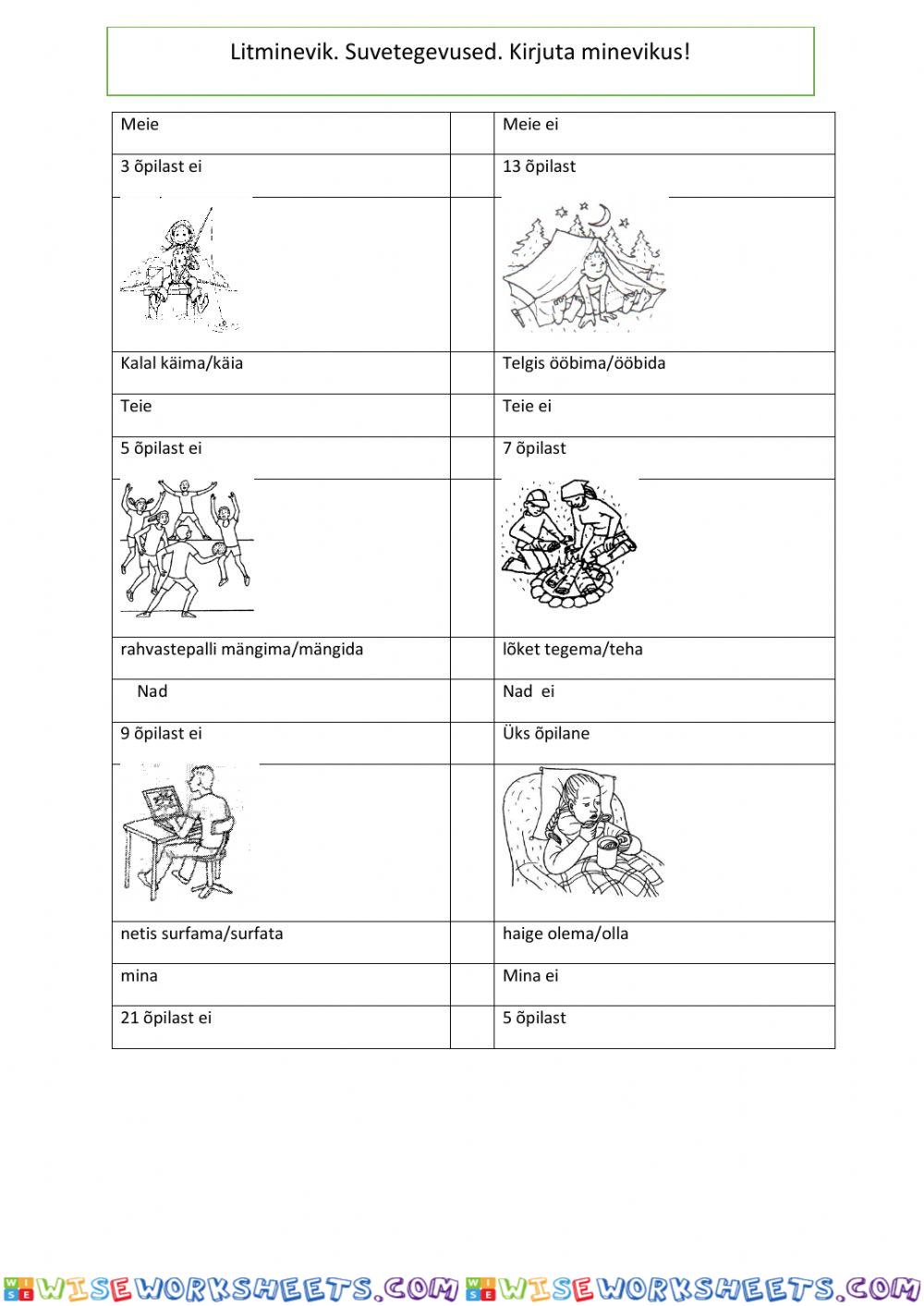 worksheet